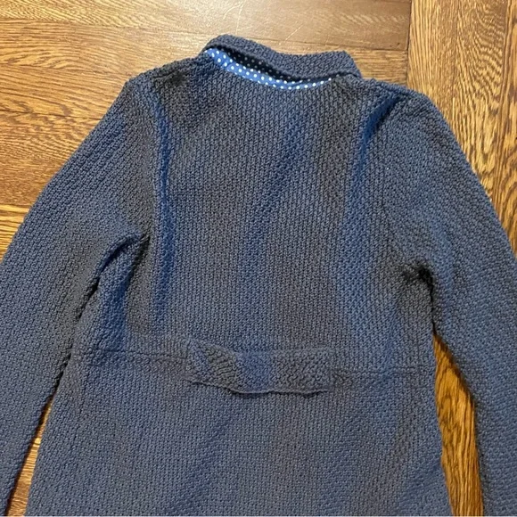 Boden Long Gray Knit Sweater Cardigan Size 12 - Picture 14 of 16